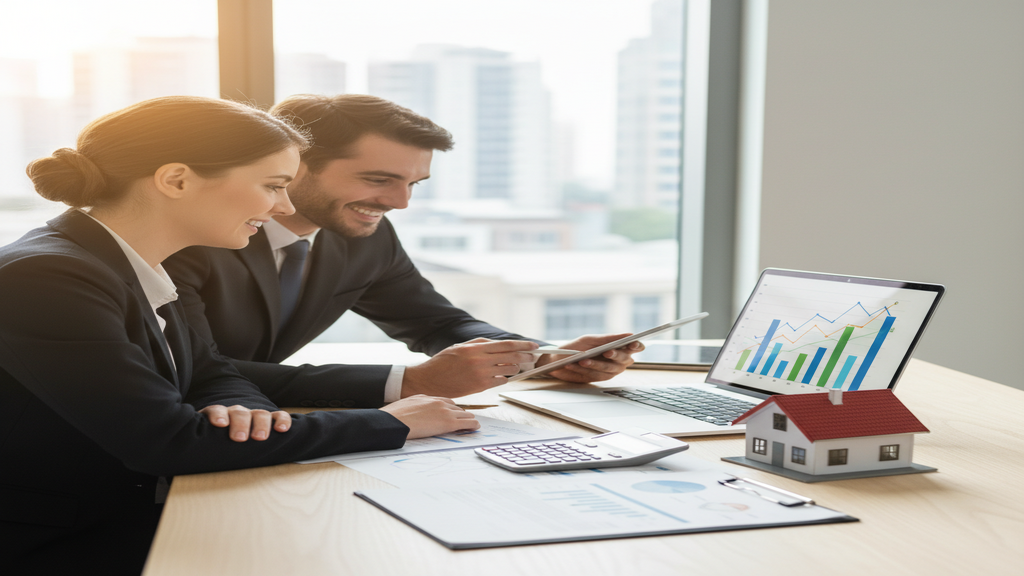 Guide complet sur le crédit immobilier avec une calculatrice et un contrat de prêt